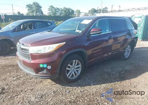 2015 Toyota Highlander Le/Le Plus z USA, uszkodzony, nr VIN 5TDBKRFH4FS181064